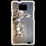 Coque Samsung Galaxy S2 Groupe de chevaux blancs