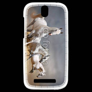 Coque HTC One SV Groupe de chevaux blancs