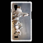 Coque LG Optimus L9 Groupe de chevaux blancs