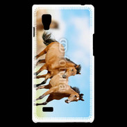 Coque LG Optimus L9 Course de chevaux