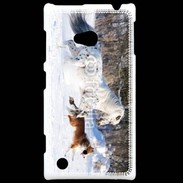 Coque Nokia Lumia 720 Cheval et chien dans la neige