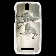 Coque HTC One SV Chevaux blancs