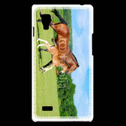Coque LG Optimus L9 Cheval et poulain 2