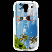 Coque Samsung Galaxy S4 Couple sautant devant la mer