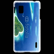 Coque LG Optimus G île en former de cœur au milieu de la mer