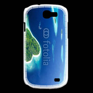 Coque Samsung Galaxy Express île en former de cœur au milieu de la mer