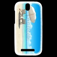 Coque HTC One SV Transats vue mer