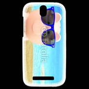 Coque HTC One SV Cochon à la mer