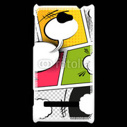 Coque HTC Windows Phone 8S Comic strip speech bubbles