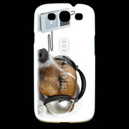 Coque Samsung Galaxy S3 Chien écoutant de la musique