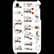 Coque iPhone 3G / 3GS Bande dessinée de mariés