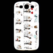 Coque Samsung Galaxy S3 Bande dessinée de mariés
