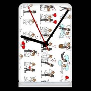 Pendule de bureau Bande dessinée de mariés