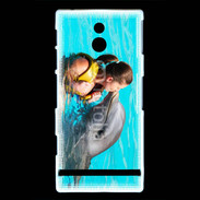 Coque Sony Xperia P Bisou de dauphin