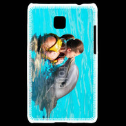 Coque LG Optimus L3 II Bisou de dauphin