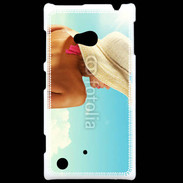 Coque Nokia Lumia 720 Femme à chapeau de plage
