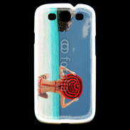 Coque Samsung Galaxy S3 Femme assise sur la plage