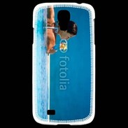 Coque Samsung Galaxy S4 Femme sirotant un cocktail face à la mer