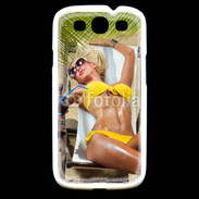 Coque Samsung Galaxy S3 Femme sexy sur un transat de plage