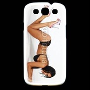 Coque Samsung Galaxy S3 Femme brune sexy avec talon aiguille