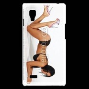 Coque LG Optimus L9 Femme brune sexy avec talon aiguille
