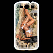 Coque Samsung Galaxy S3 Femme brune sexy au bord de l'eau