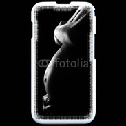 Coque Samsung ACE S5830 Femme enceinte en noir et blanc