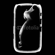 Coque Blackberry Curve 9320 Femme enceinte en noir et blanc