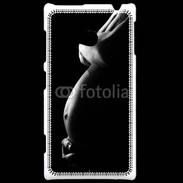 Coque Nokia Lumia 720 Femme enceinte en noir et blanc