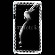 Coque Samsung Galaxy S Femme enceinte en noir et blanc