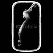 Coque Blackberry Bold 9900 Femme enceinte en noir et blanc