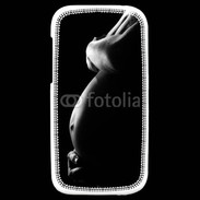 Coque HTC One SV Femme enceinte en noir et blanc