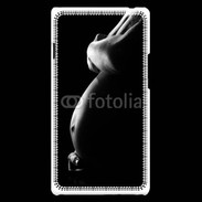 Coque LG Optimus L9 Femme enceinte en noir et blanc