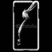 Coque LG Optimus G Femme enceinte en noir et blanc