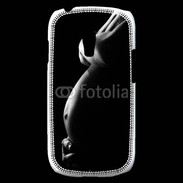 Coque Samsung Galaxy S3 Mini Femme enceinte en noir et blanc