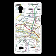 Coque LG Optimus L9 Plan de métro de Paris