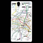 Coque Sony Xperia Z Plan de métro de Paris