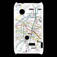 Coque Sony Xperia Typo Plan de métro de Paris