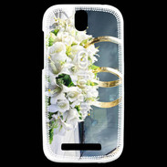 Coque HTC One SV Composition florale mariage