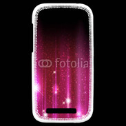 Coque HTC One SV Rideau rose à strass