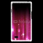 Coque LG Optimus L9 Rideau rose à strass