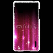 Coque LG Optimus G Rideau rose à strass