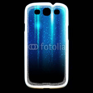 Coque Samsung Galaxy S3 Rideau bleu à strass