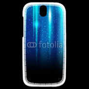 Coque HTC One SV Rideau bleu à strass