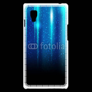 Coque LG Optimus L9 Rideau bleu à strass