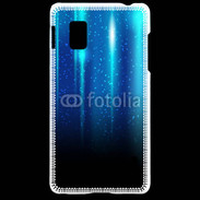 Coque LG Optimus G Rideau bleu à strass