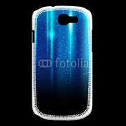 Coque Samsung Galaxy Express Rideau bleu à strass