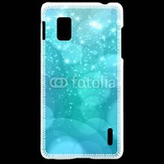 Coque LG Optimus G Fond bulles bleus