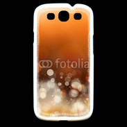 Coque Samsung Galaxy S3 Fond bulles ocres