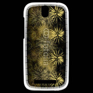 Coque HTC One SV Feu d'artifice or